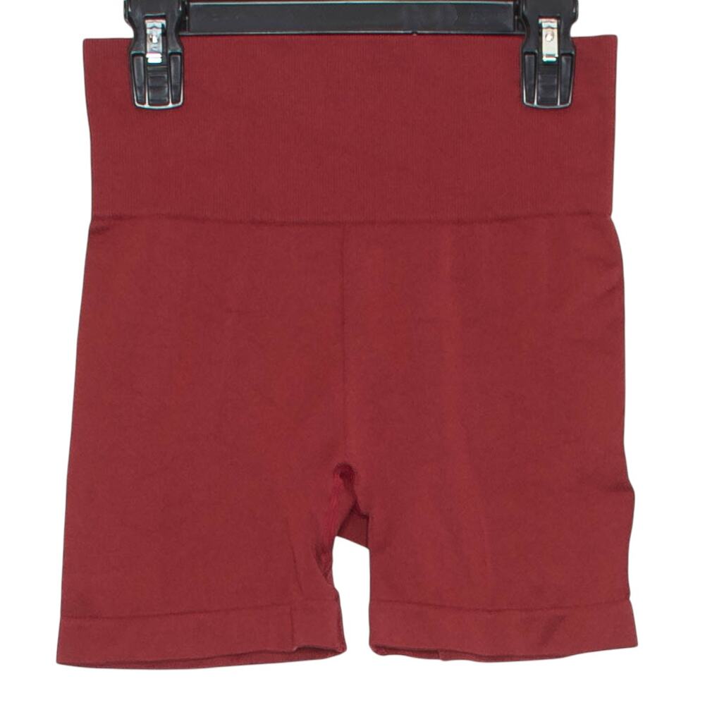 Zyia Shorts Pull On Athleisure Activewear Compression Biker Stretch Red Small